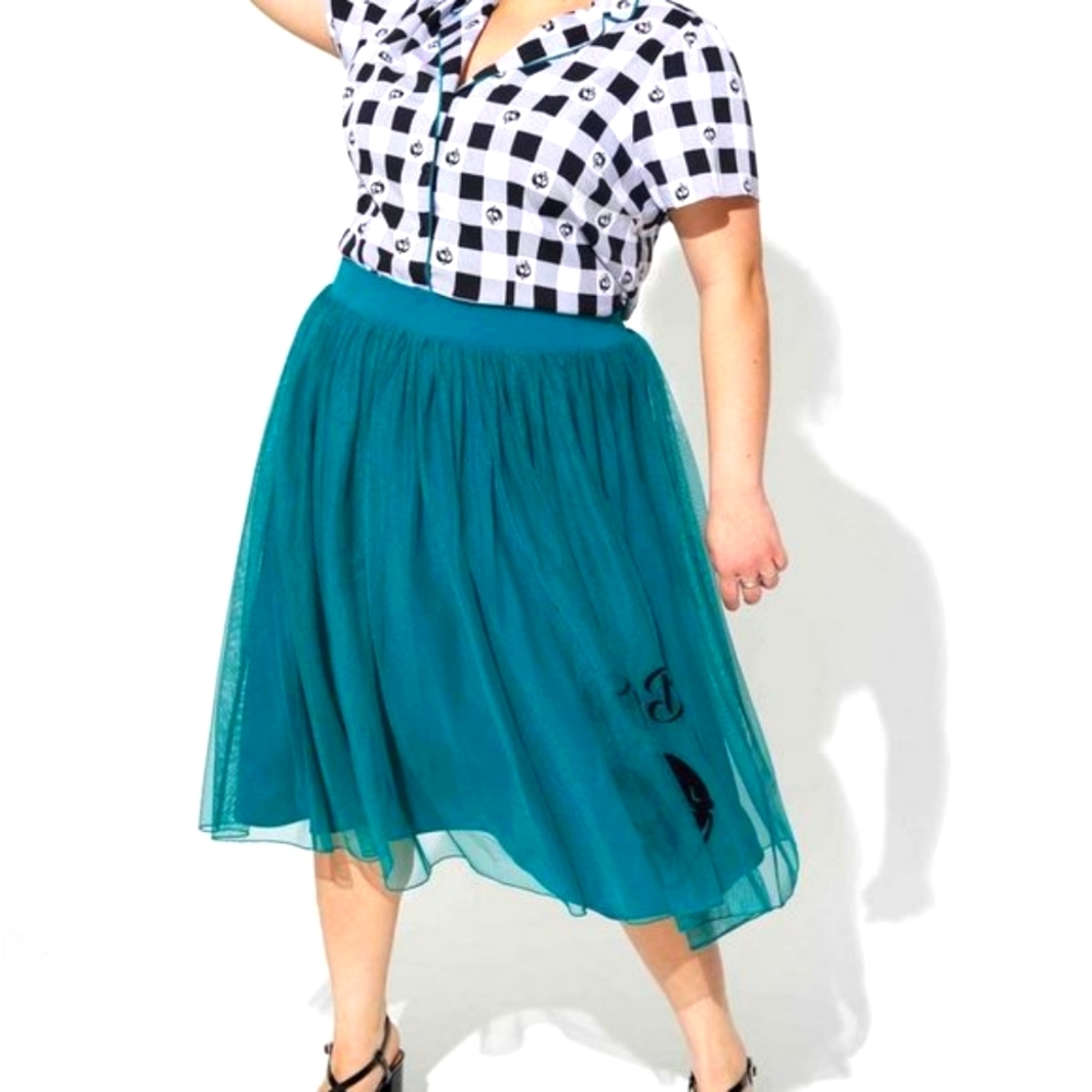 Disney Teal A-Line Skirt